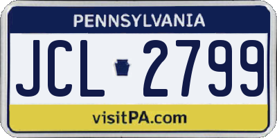 PA license plate JCL2799