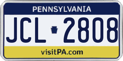 PA license plate JCL2808