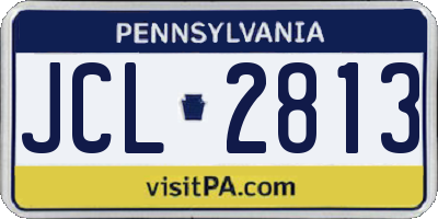 PA license plate JCL2813