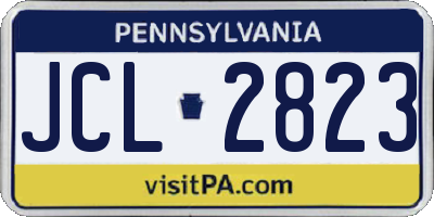 PA license plate JCL2823
