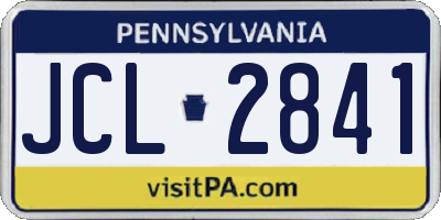 PA license plate JCL2841