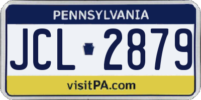 PA license plate JCL2879
