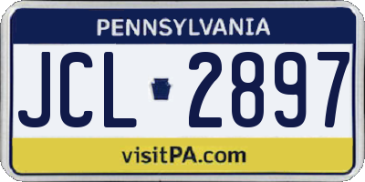 PA license plate JCL2897