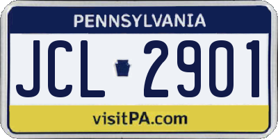 PA license plate JCL2901