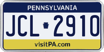 PA license plate JCL2910