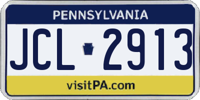 PA license plate JCL2913