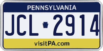 PA license plate JCL2914