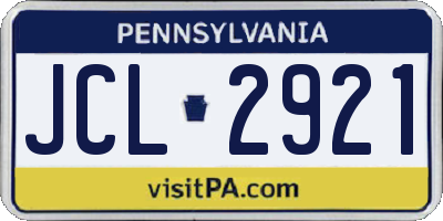 PA license plate JCL2921