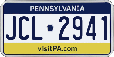 PA license plate JCL2941