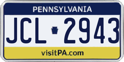 PA license plate JCL2943