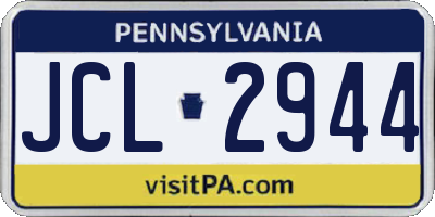 PA license plate JCL2944