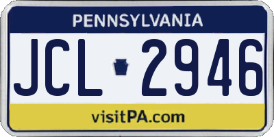 PA license plate JCL2946