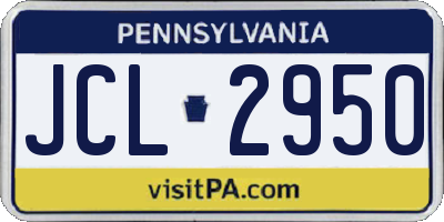 PA license plate JCL2950
