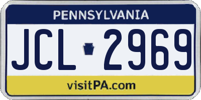 PA license plate JCL2969