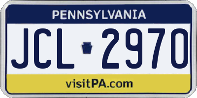 PA license plate JCL2970