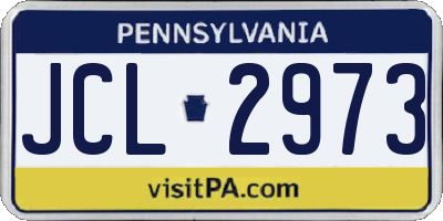 PA license plate JCL2973