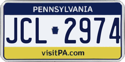 PA license plate JCL2974