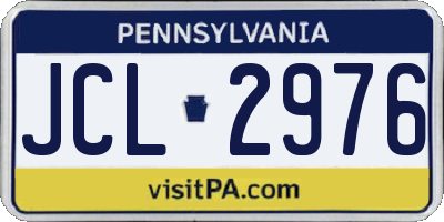 PA license plate JCL2976