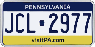 PA license plate JCL2977