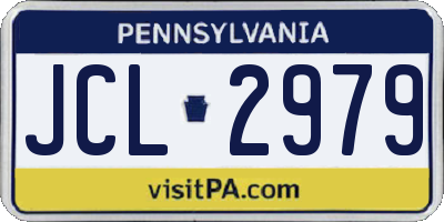 PA license plate JCL2979