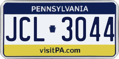PA license plate JCL3044