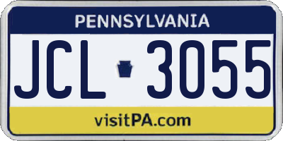 PA license plate JCL3055