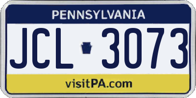 PA license plate JCL3073
