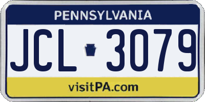 PA license plate JCL3079