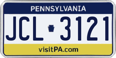 PA license plate JCL3121
