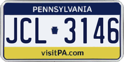 PA license plate JCL3146