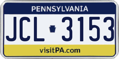 PA license plate JCL3153