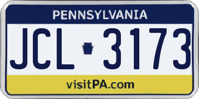 PA license plate JCL3173