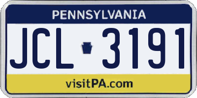 PA license plate JCL3191