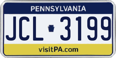 PA license plate JCL3199