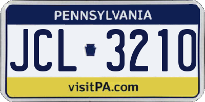PA license plate JCL3210