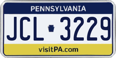 PA license plate JCL3229