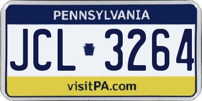 PA license plate JCL3264