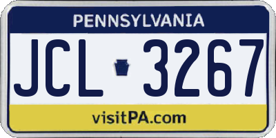 PA license plate JCL3267
