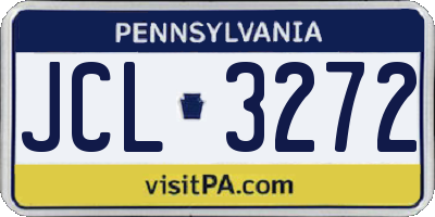 PA license plate JCL3272