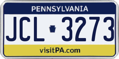 PA license plate JCL3273
