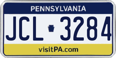 PA license plate JCL3284