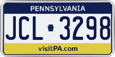 PA license plate JCL3298