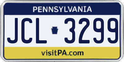 PA license plate JCL3299