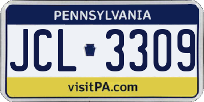PA license plate JCL3309