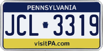 PA license plate JCL3319