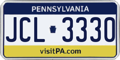 PA license plate JCL3330
