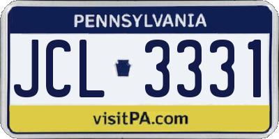 PA license plate JCL3331