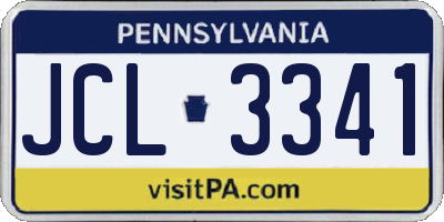 PA license plate JCL3341