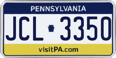 PA license plate JCL3350