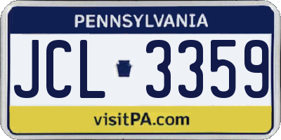 PA license plate JCL3359